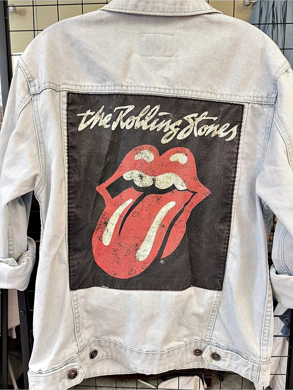 The Rolling Stones Rolling Stones tongue graphic denim jacket Graphic Denim